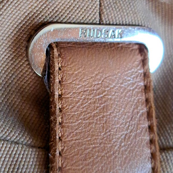 RUDSAK MADE IN CANADA moto crop JACKET Sz LARGE CANVAS & LEATHER RARE A GEM WO - Picture 6 of 15